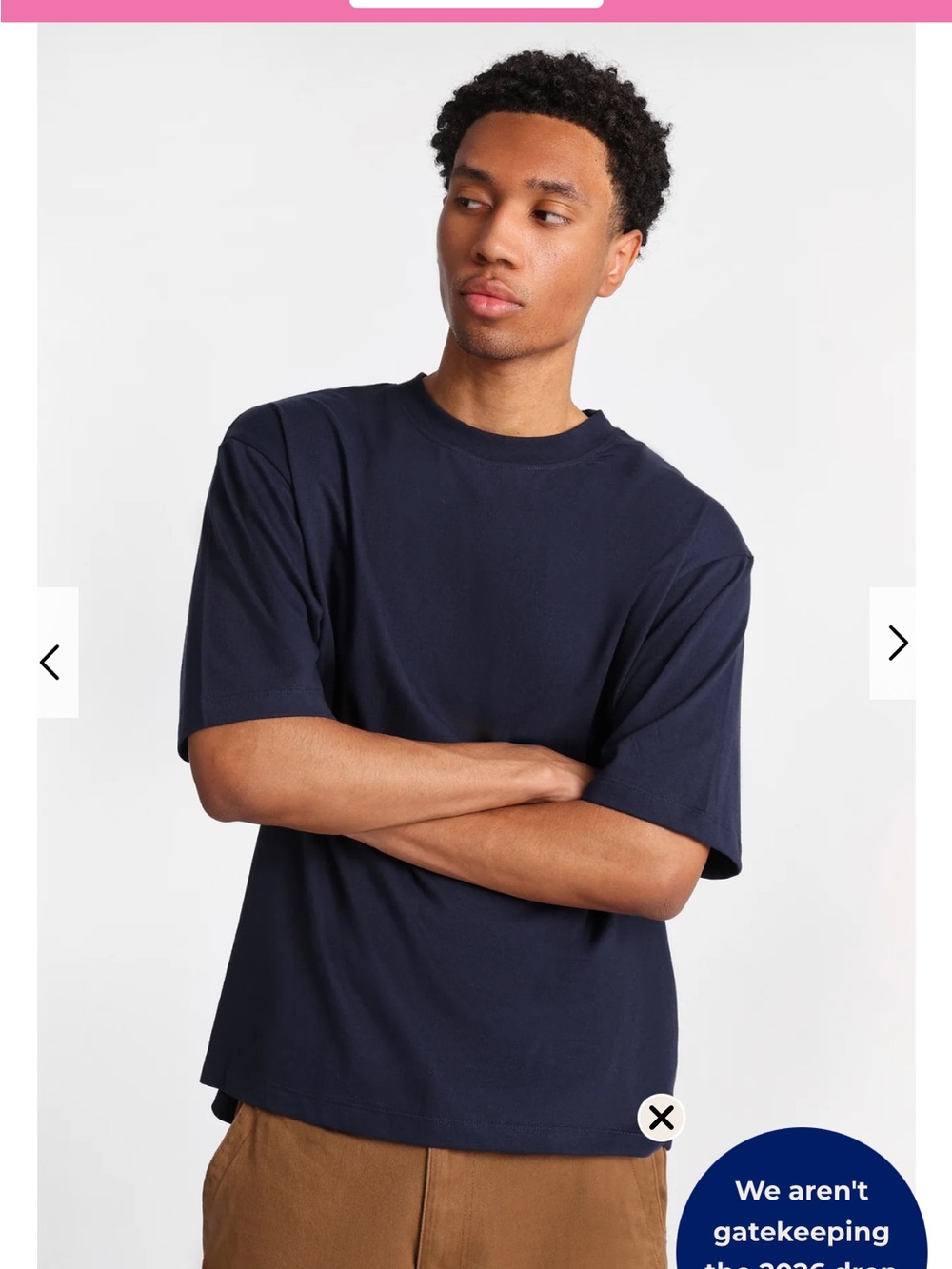 Bluenotes Oversized Men's Short Sleeve Crew Tee in Navy